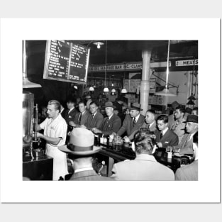 Pete's Lunch Counter, 1950. Vintage Photo Posters and Art